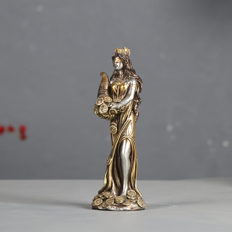 Lucky Resin Goddess of Wealth Statue - 1pc Figurine for Home