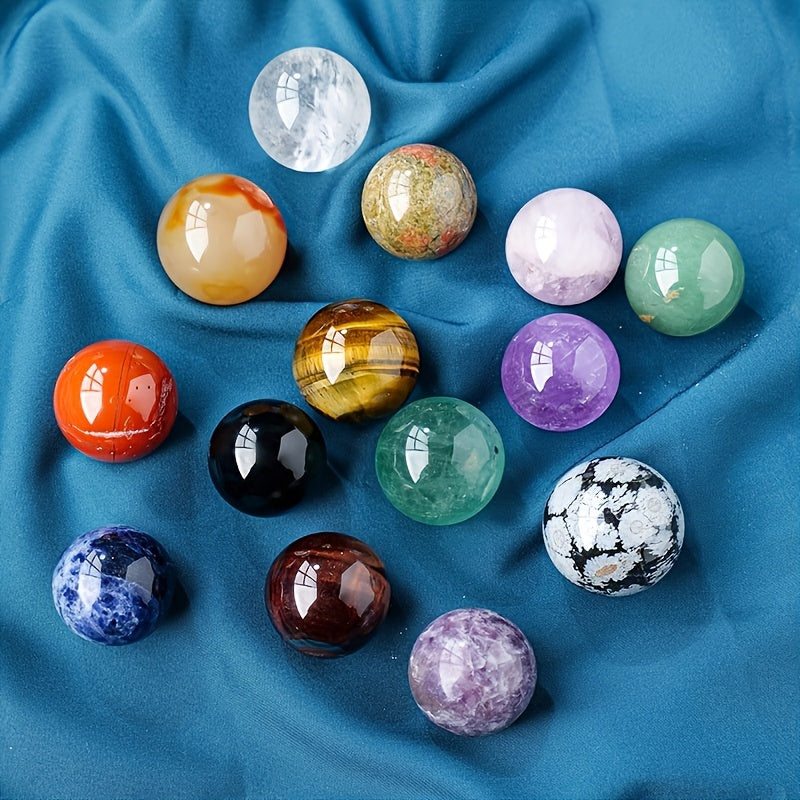 10pcs Feng Shui Crystal Balls – Natural Ornaments for Luck & Harmony