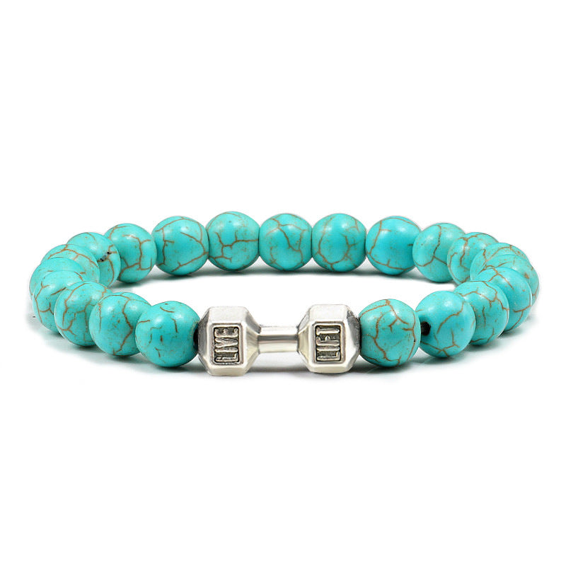 Clarity Stone Bracelet – Tranquil Blue Beads for Mindful Living