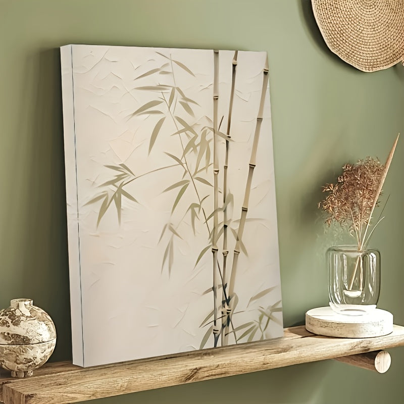 Japanese Bamboo Wall Art – Minimalist Wabi-Sabi Canvas Print