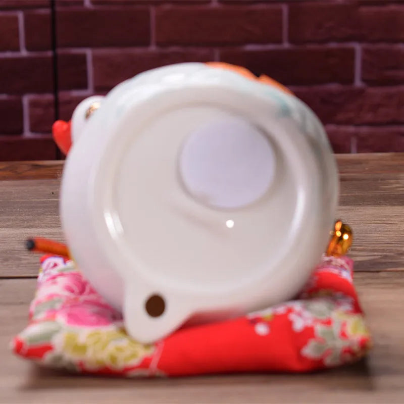 Ceramic Lucky Cat – Feng Shui Charm for Wealth & Good Vibes