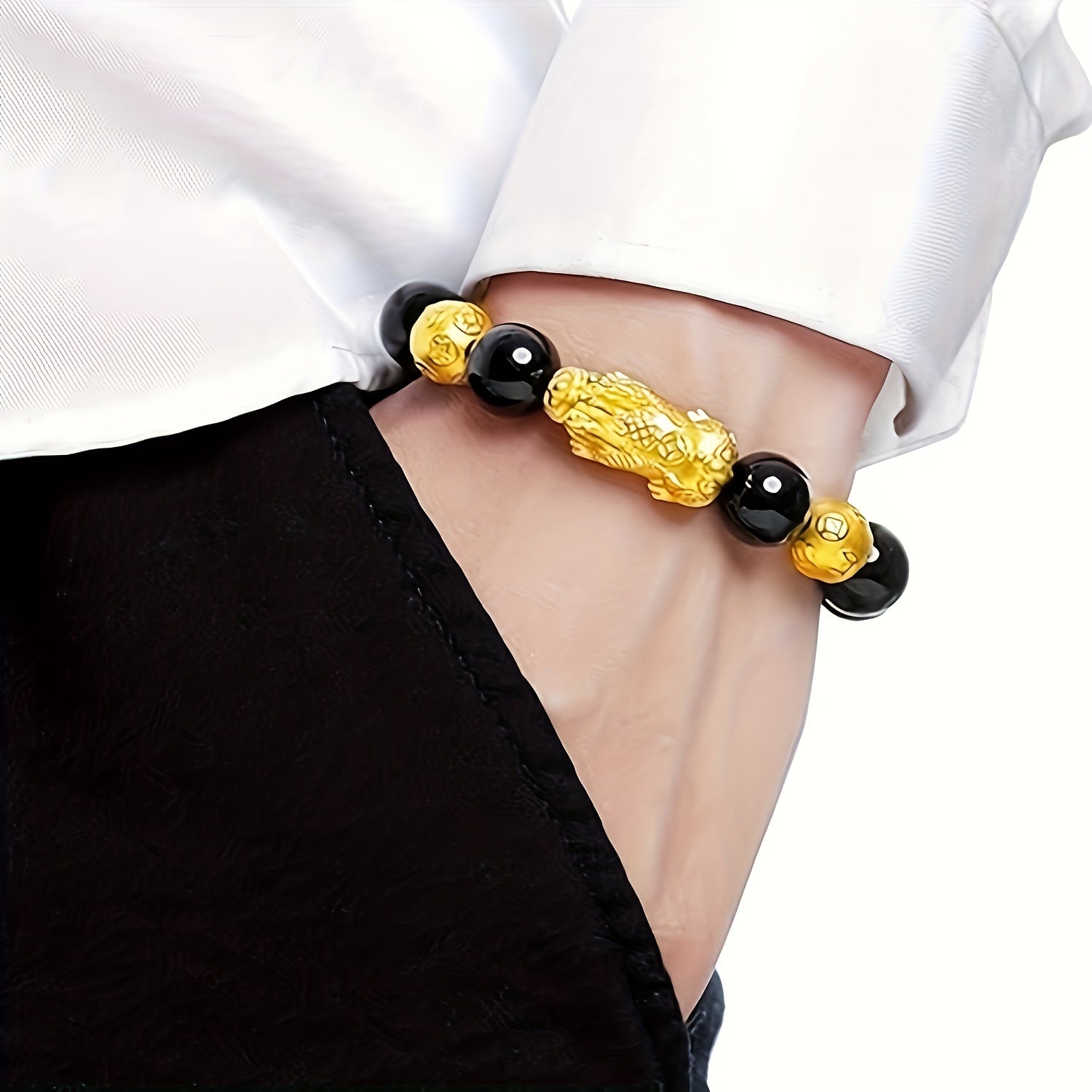 3pcs Pixiu Charm Bracelets – Feng Shui Wealth Set for Men & Women