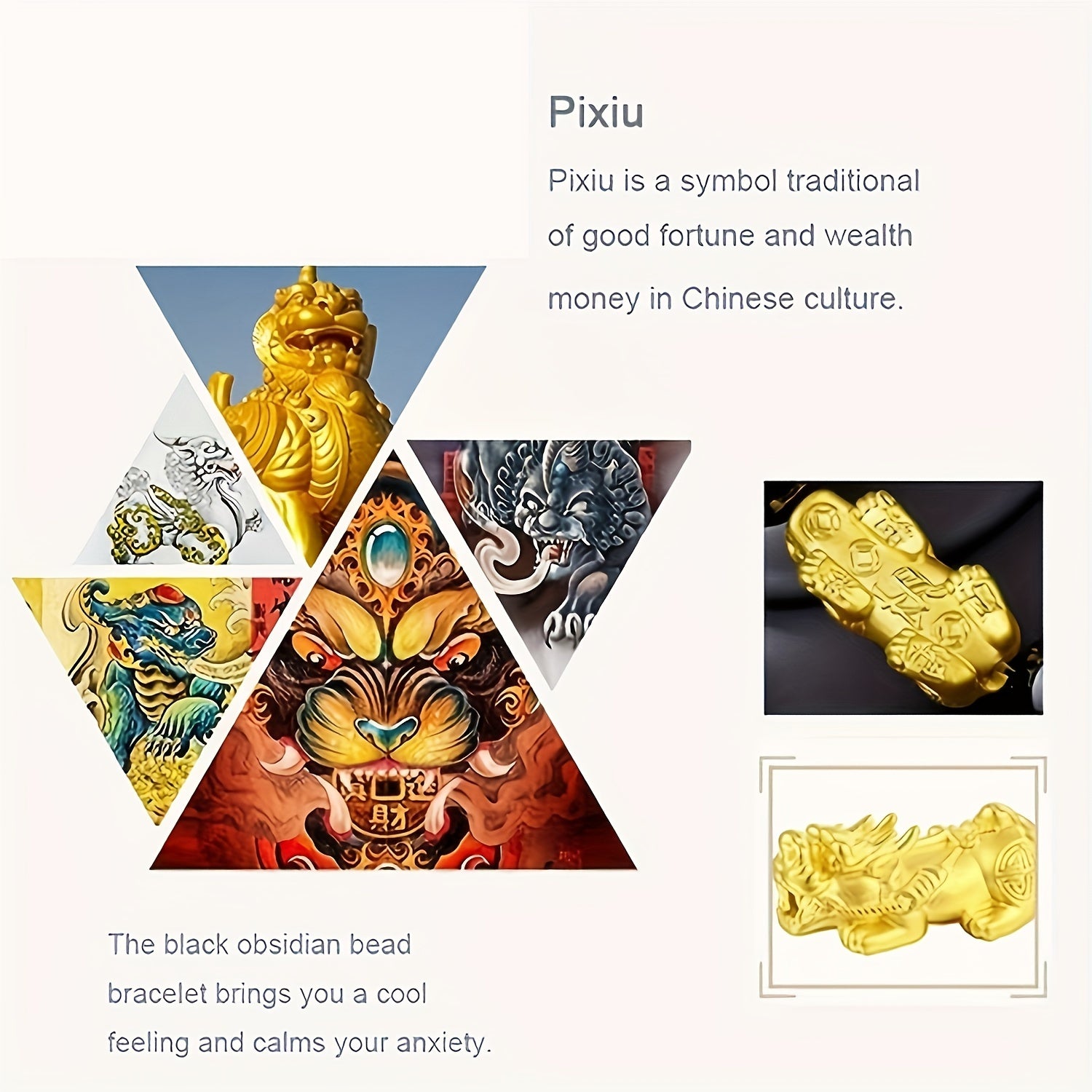 3pcs Pixiu Charm Bracelets – Feng Shui Wealth Set for Men & Women