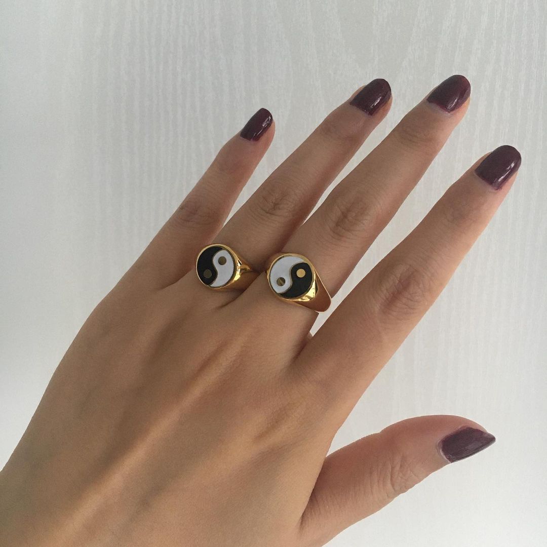 Tai Chi Yin And Yang Waterproof Jewelry 18K Gold