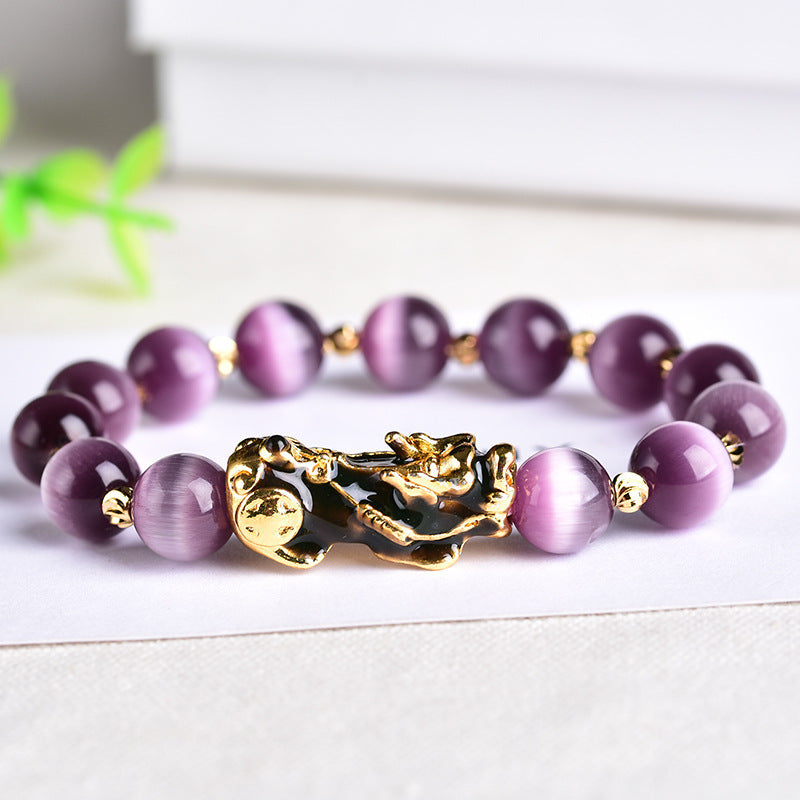 Black Obsidian Pixiu Bracelet – Attract Wealth & Shield Negativity
