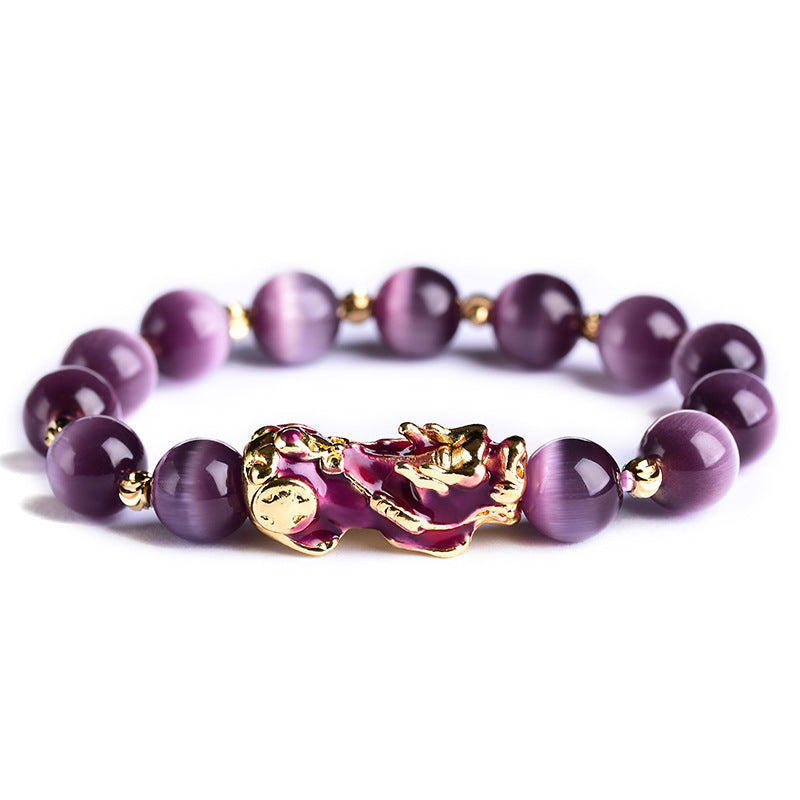 Black Obsidian Pixiu Bracelet – Attract Wealth & Shield Negativity