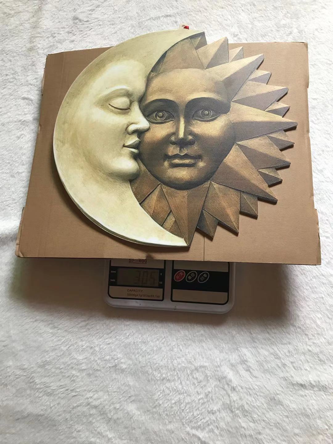 Creative And Simple Sun And Moon Outdoor Wall Hanging