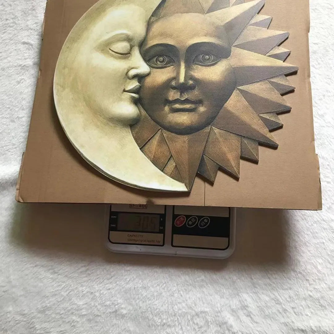 Creative And Simple Sun And Moon Outdoor Wall Hanging