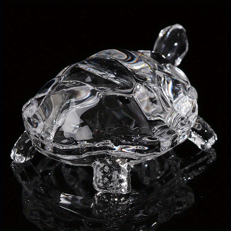 1pc Crystal Turtle Figurine Miniature Tortoise Statue, Chine