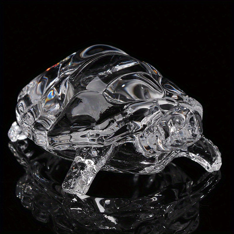 1pc Crystal Turtle Figurine Miniature Tortoise Statue, Chine