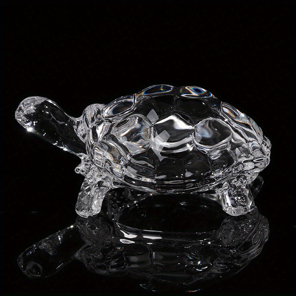 1pc Crystal Turtle Figurine Miniature Tortoise Statue, Chine