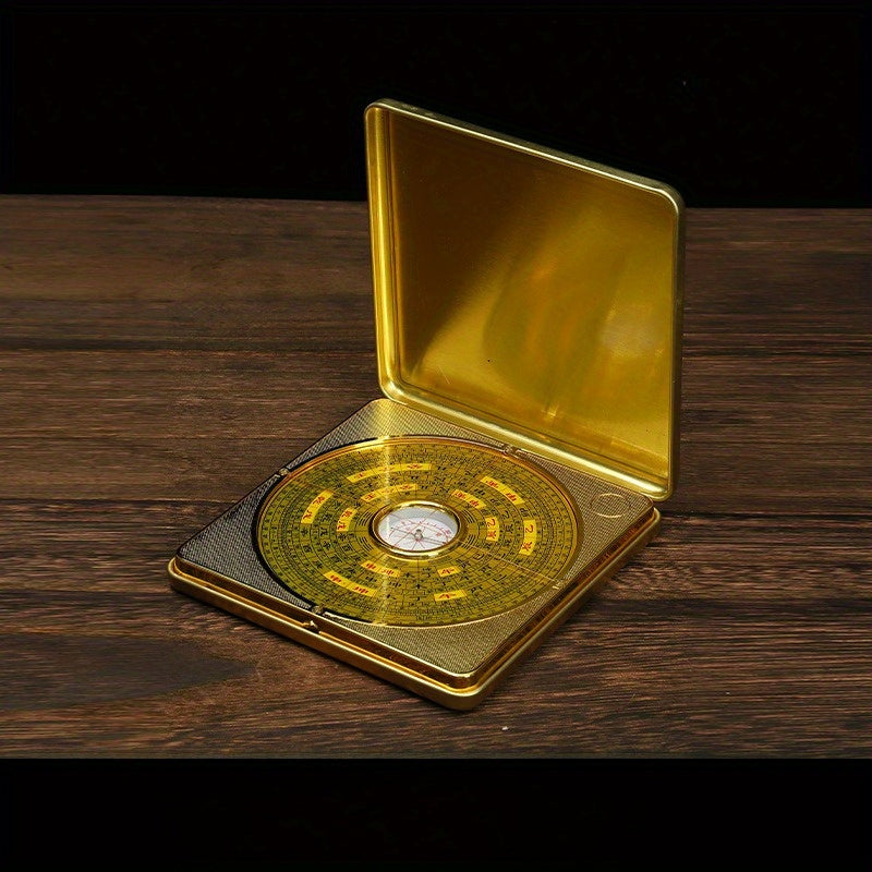 Feng Shui Compass: Brass Bagua Divination Tool for Time, Pla