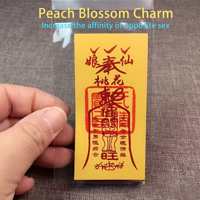 5-Pack Feng Shui Paper Amulets for Luck and Love, Chinese Tr