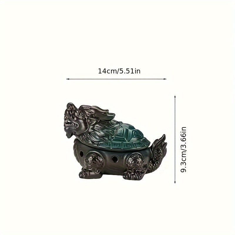 Money Dragon Incense Burner – Ceramic Feng Shui Gift for Fortune