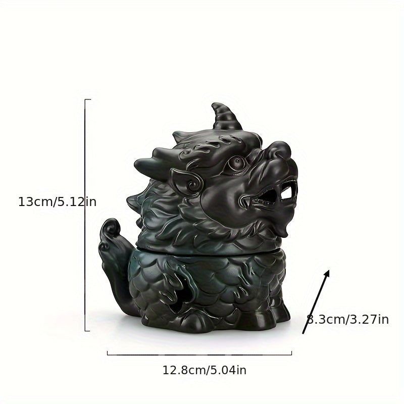 Money Dragon Incense Burner – Ceramic Feng Shui Gift for Fortune