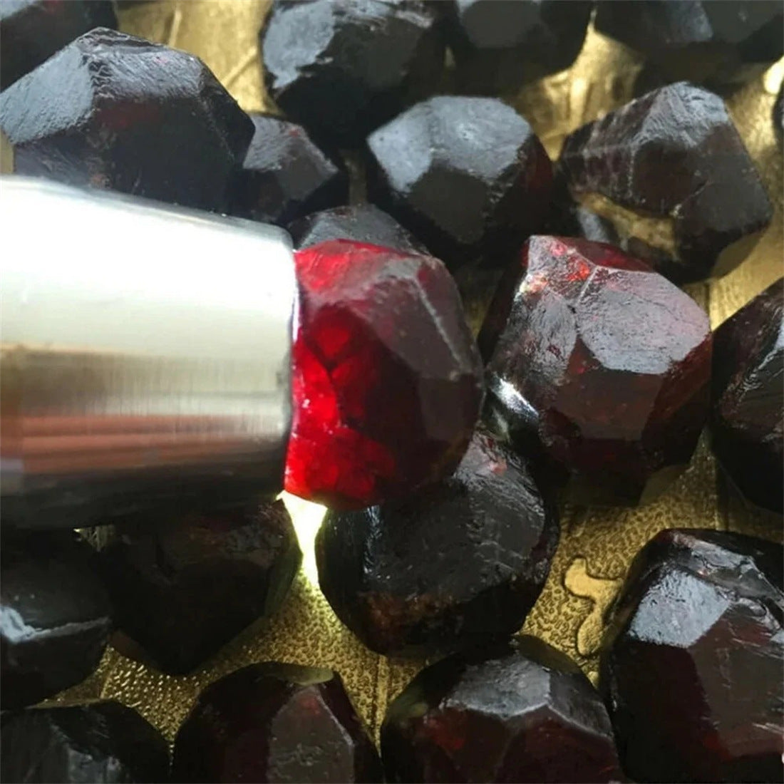 Authentic Red Garnet Crystal - Natural Rough Gemstone for Ho