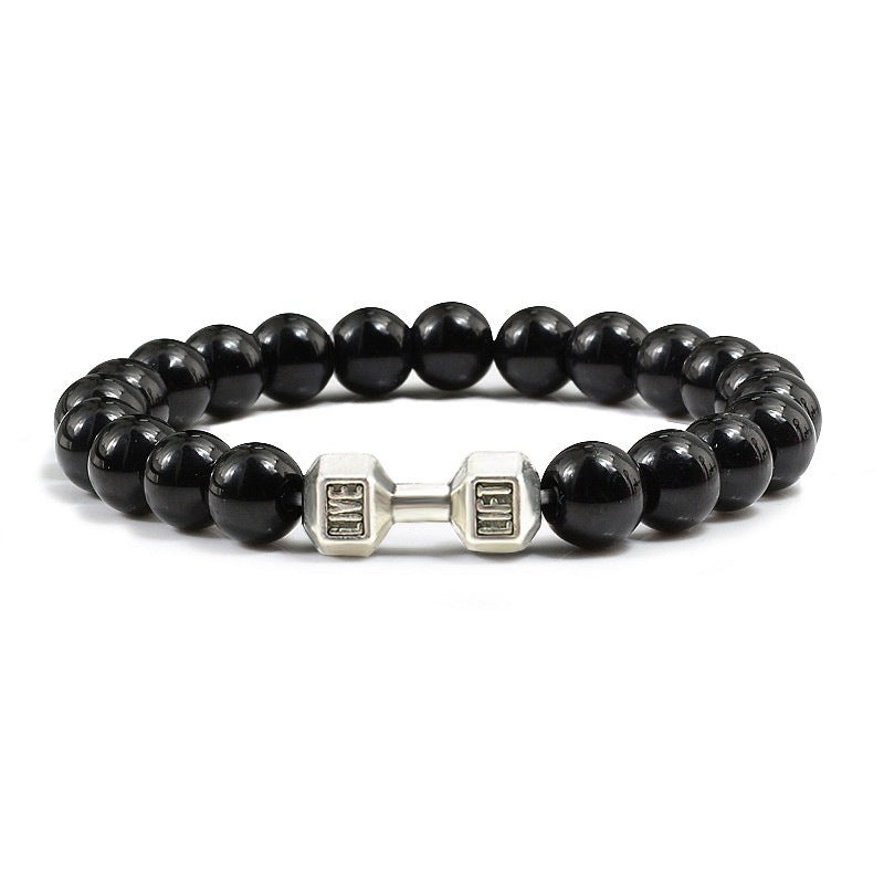 Clarity Stone Bracelet – Tranquil Blue Beads for Mindful Living