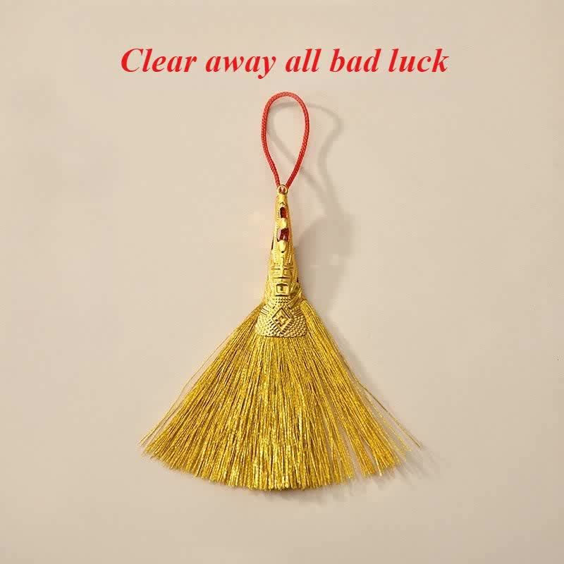 Handcrafted Mini Broom Pendant for Good Luck & Feng Shui - G