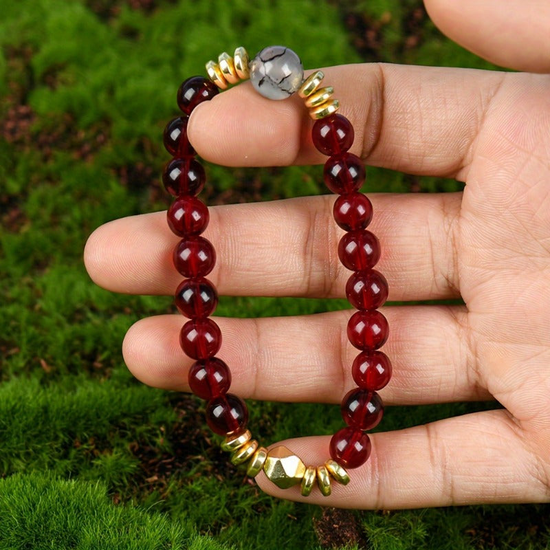 Wealth Beaded Bracelet – Golden Accent Gift for Luck & Success