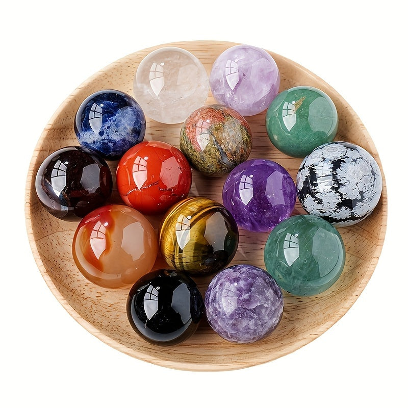 10pcs Feng Shui Crystal Balls – Natural Ornaments for Luck & Harmony