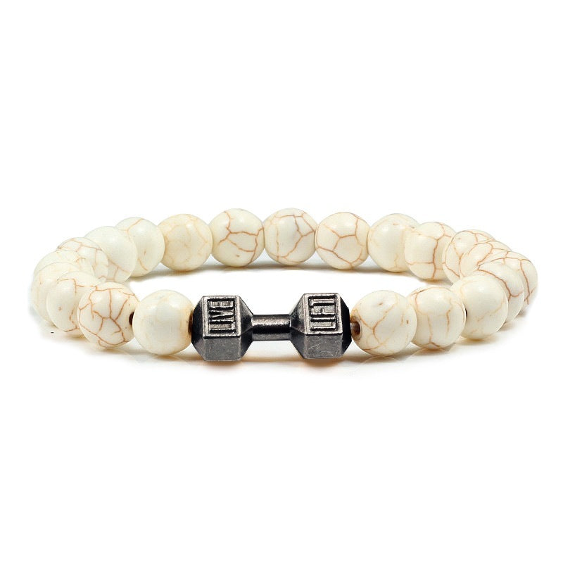 Clarity Stone Bracelet – Tranquil Blue Beads for Mindful Living