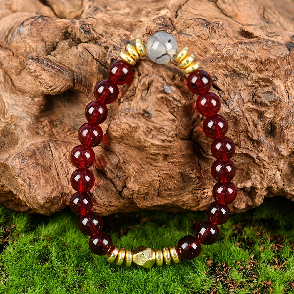 Wealth Beaded Bracelet – Golden Accent Gift for Luck & Success
