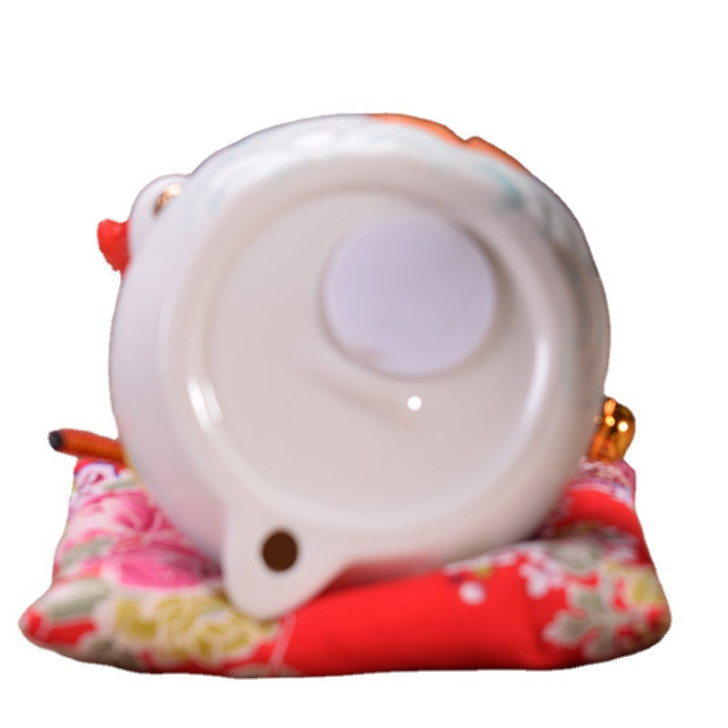 Ceramic Lucky Cat – Feng Shui Charm for Wealth & Good Vibes