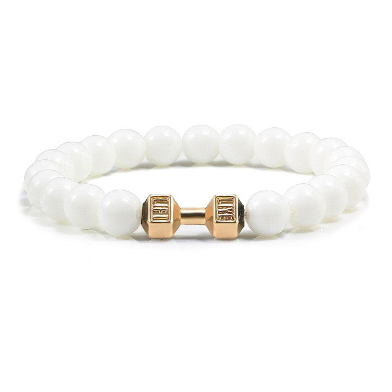 Clarity Stone Bracelet – Tranquil Blue Beads for Mindful Living