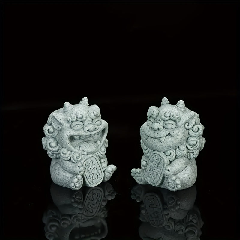 Sandstone Pixiu Figurine – Feng Shui Wealth Guardian for Desk Decor