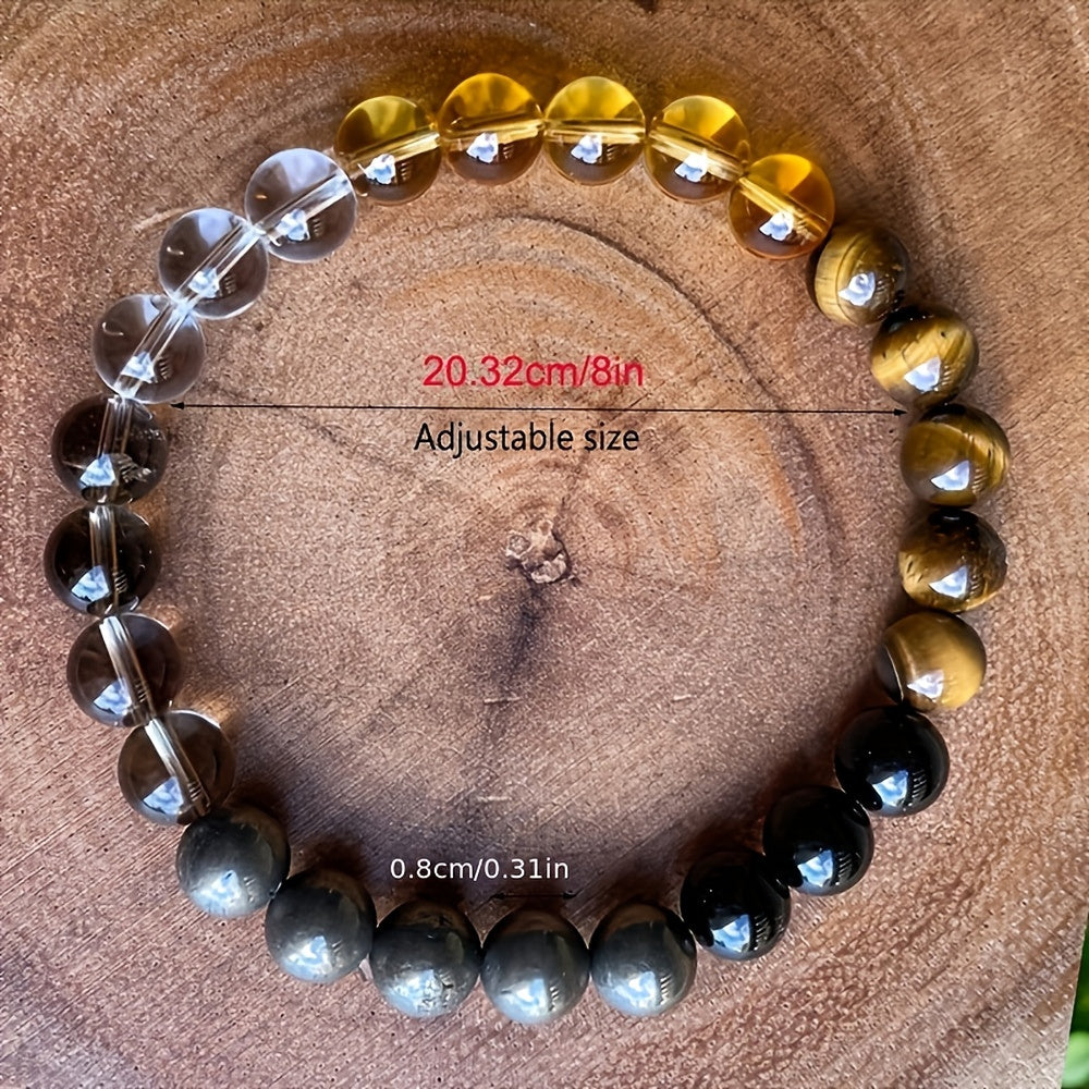 Tiger's Eye Bracelet – Attract Love & Success, 8mm Natural Beads