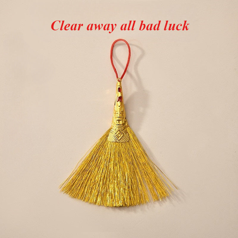 Handcrafted Mini Broom Pendant for Good Luck & Feng Shui - G