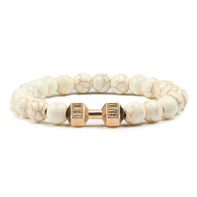 Clarity Stone Bracelet – Tranquil Blue Beads for Mindful Living