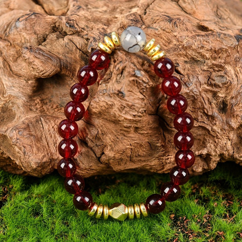 Wealth Beaded Bracelet – Golden Accent Gift for Luck & Success