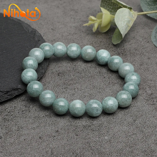Green Jade Healing Bracelet – Natural Stone Beads for Yoga & Balance