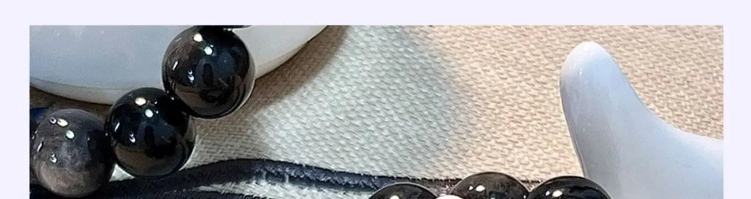 Obsidian Bodhi Bracelet – Twist Design for Luck & Protection