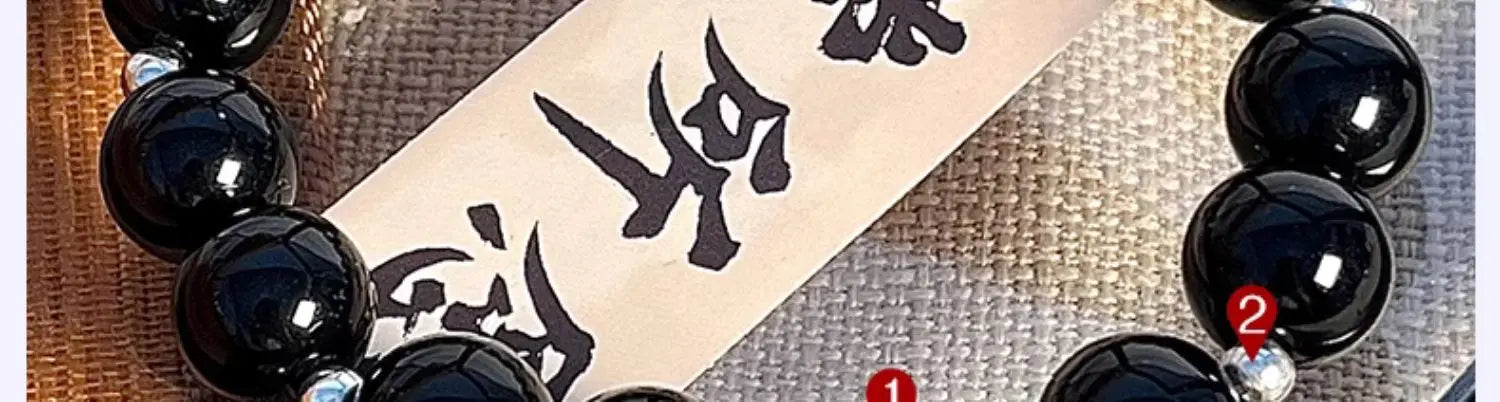 Obsidian Bodhi Bracelet – Twist Design for Luck & Protection