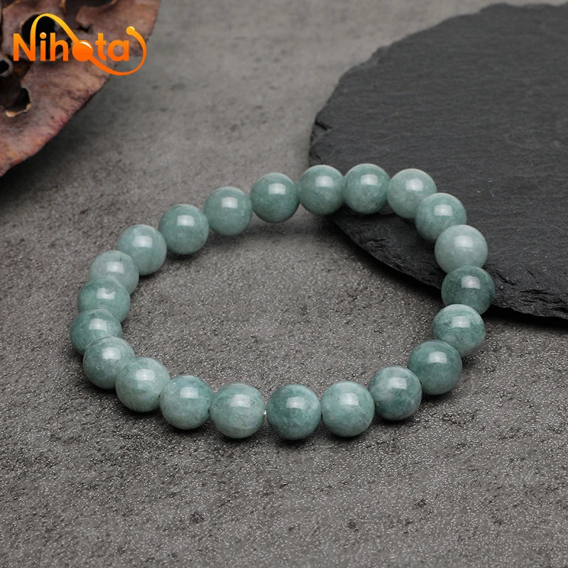 Green Jade Healing Bracelet – Natural Stone Beads for Yoga & Balance