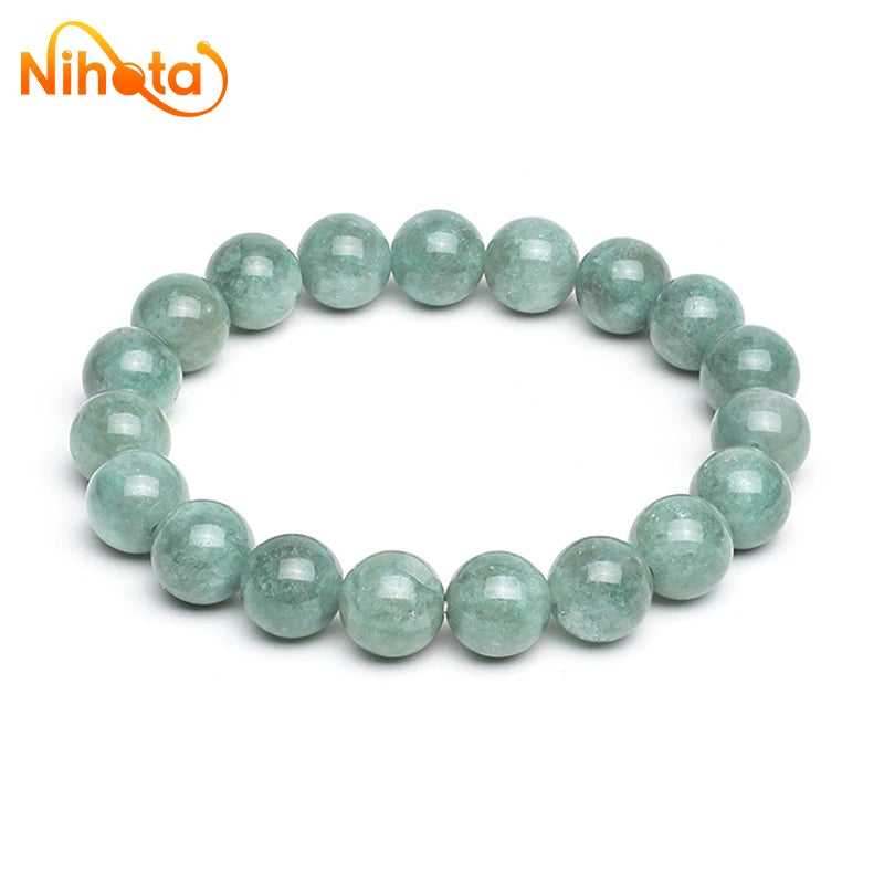 Green Jade Healing Bracelet – Natural Stone Beads for Yoga & Balance