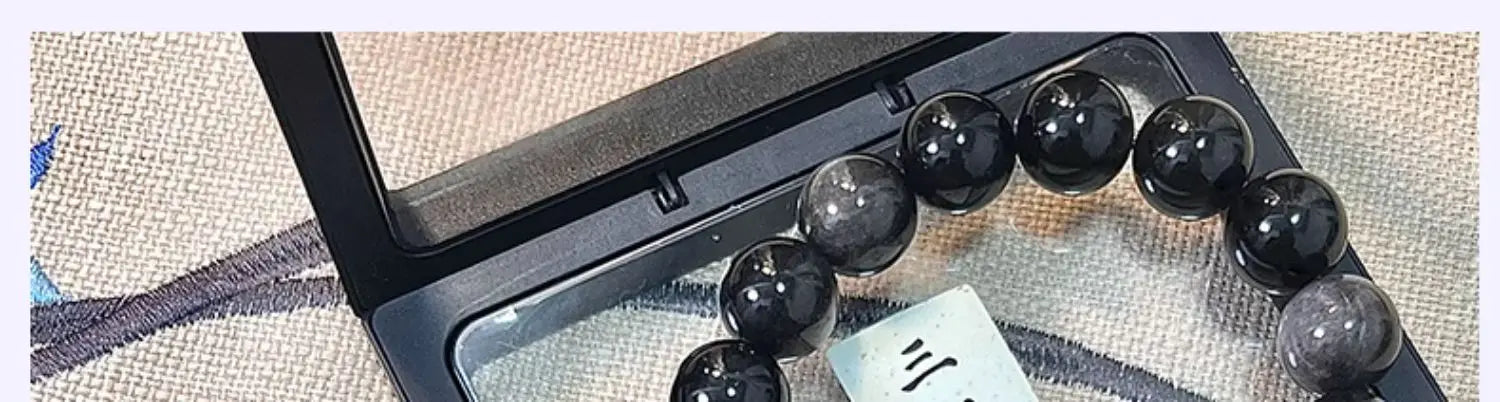 Obsidian Bodhi Bracelet – Twist Design for Luck & Protection