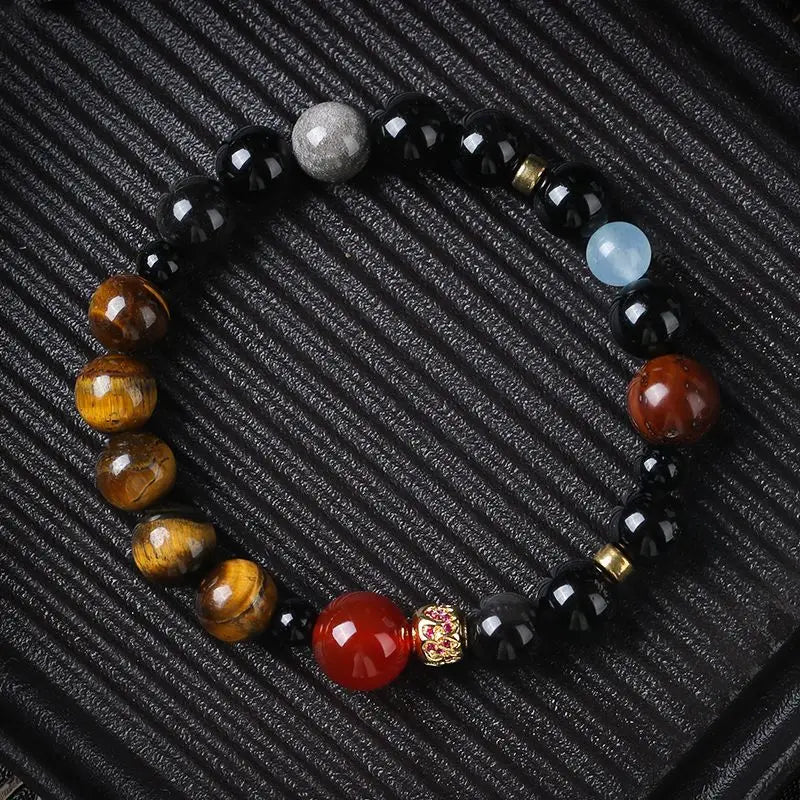 Myth Wukong Obsidian Bracelet – Lucky Buddha Beads for Stress Relief
