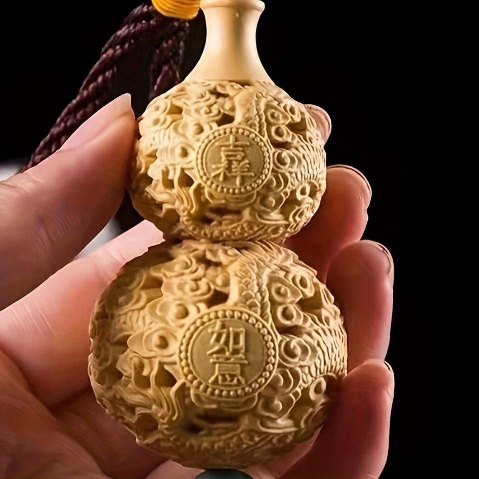 Feng Shui Wood Gourd – Wealth & Safety Charm for Home or Office