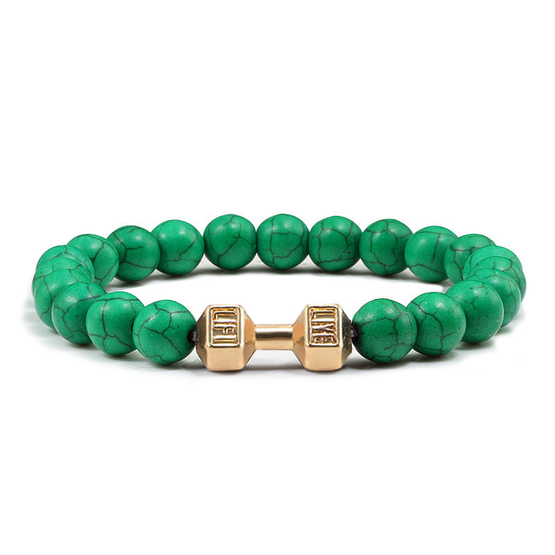Clarity Stone Bracelet – Tranquil Blue Beads for Mindful Living