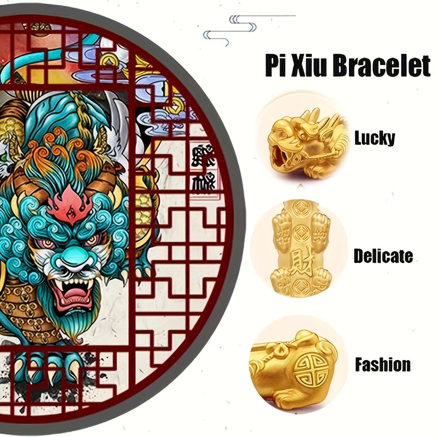 3pcs Pixiu Charm Bracelets – Feng Shui Wealth Set for Men & Women