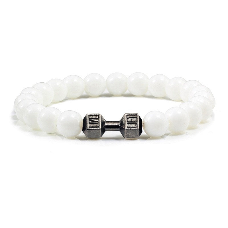 Clarity Stone Bracelet – Tranquil Blue Beads for Mindful Living