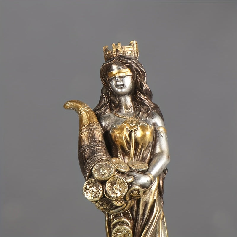 Lucky Resin Goddess of Wealth Statue - 1pc Figurine for Home