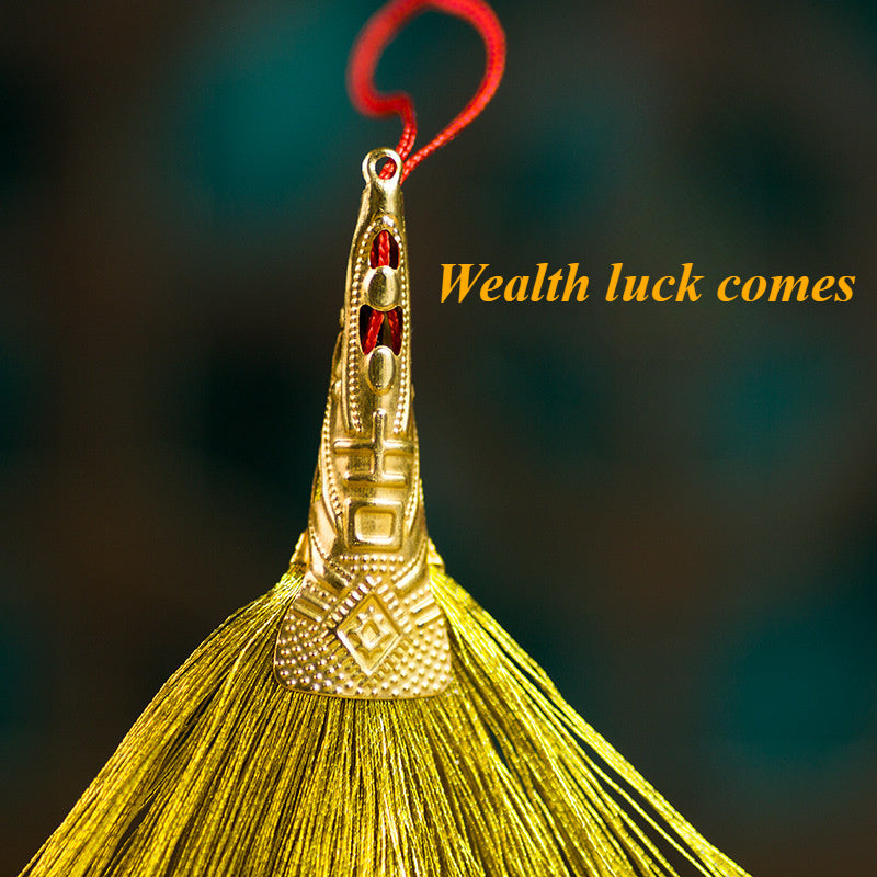 Handcrafted Mini Broom Pendant for Good Luck & Feng Shui - G