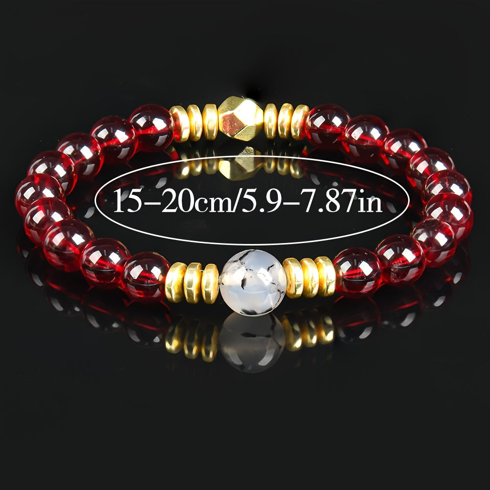 Wealth Beaded Bracelet – Golden Accent Gift for Luck & Success