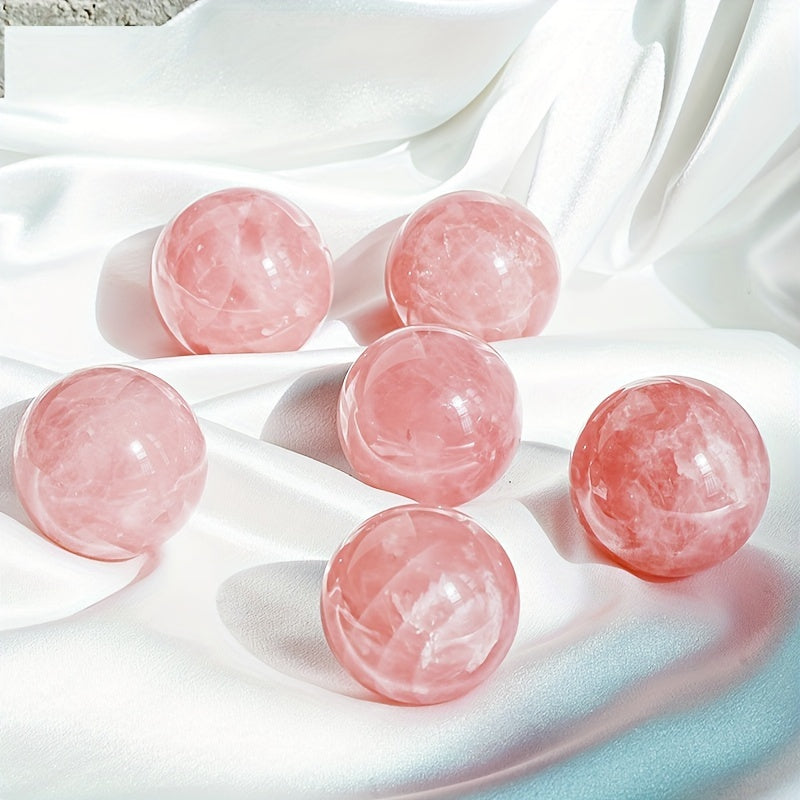 Rose Quartz Sphere – Healing Crystal Ball for Elegant Home Display
