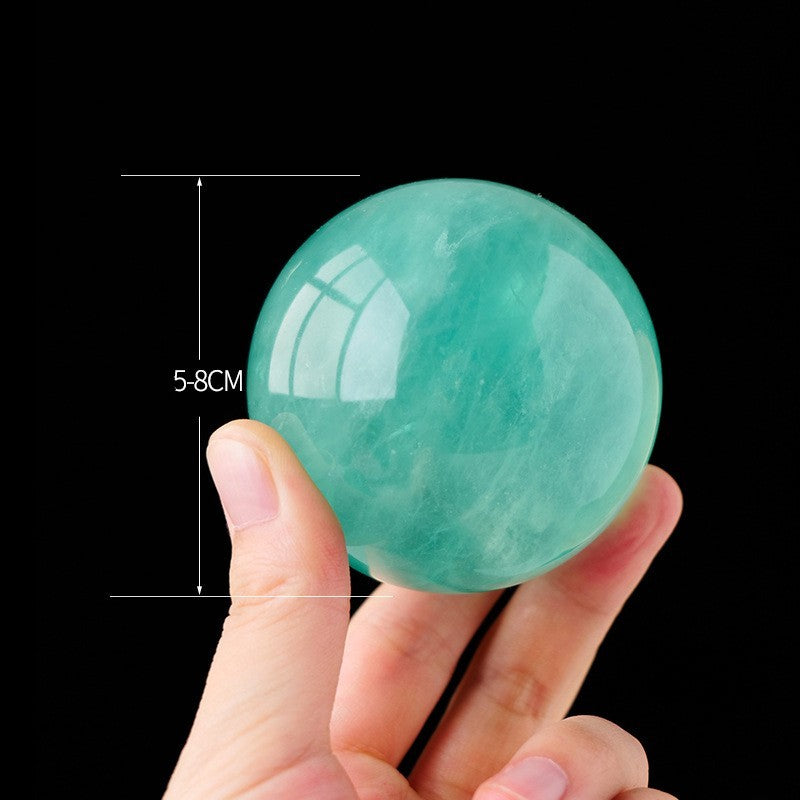 Natural Lake Water Blue Fluorite Ball Original Stone