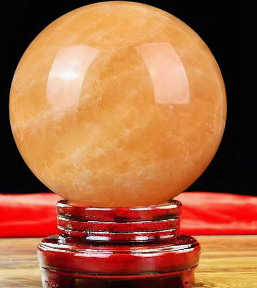 Natural Citrine Ball Ornaments Lucky Feng Shui